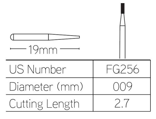 Medidenta - DynaCut Friction Grip Operative Carbide Bur 256
