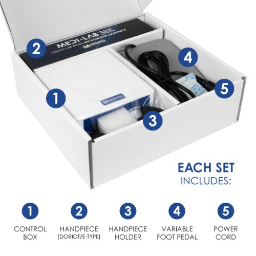 Medidenta - Handpieces - Laboratory - Medi-Lab 38K Kit With Dental Lab Brush Micromotor Handpiece 03