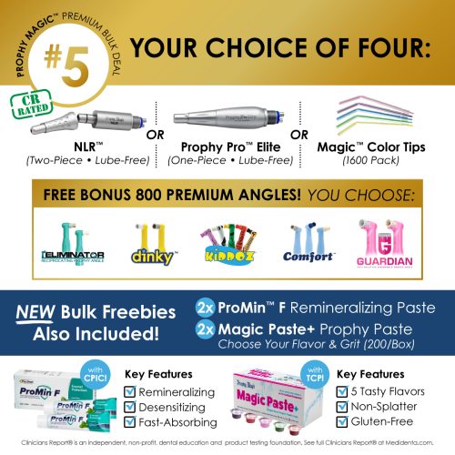 Medidenta - Prophy Magic - Disposable Prophy Angle Bulk Deal #5 - Assorted Angle Upgrade