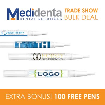 Medidenta - Whitening - 100 Mini Customized Dental Whitening Pens - TS