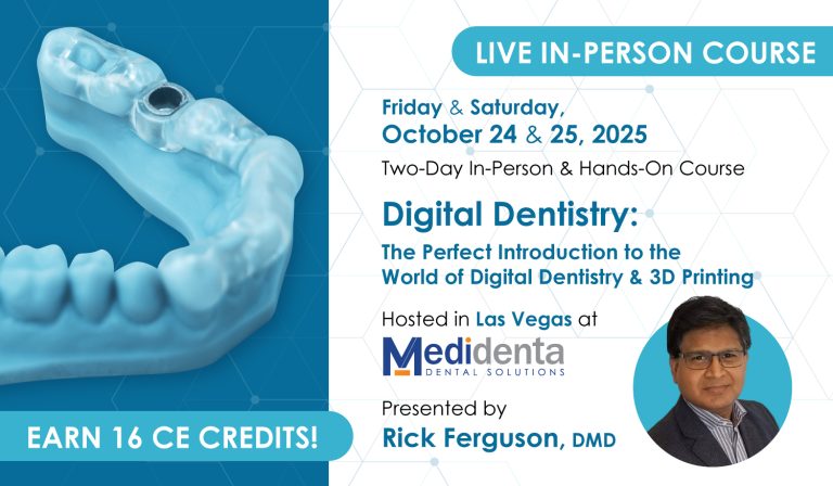 Medidenta - Education - Digital Dentistry: The Perfect Introduction to the World of Digital Dentistry and 3D Printing (October 24 and 25, 2025)