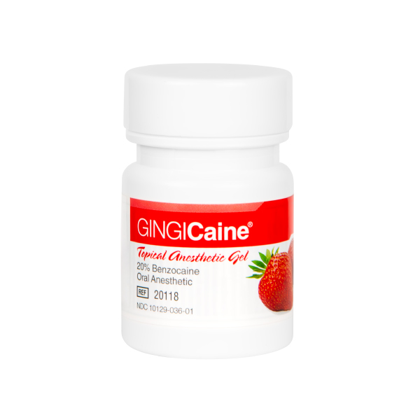 Medidenta - Products - GINGIcaine Topical Anesthetic Gel 20% Benzocaine - Strawberry