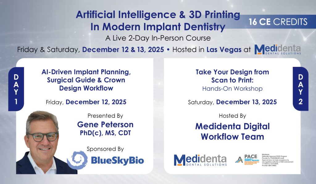 Medidenta - Education - Live Course - Artificial Intelligence & 3D Printing In Modern Implant Dentistry