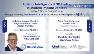 Medidenta - Education - Live Course - Artificial Intelligence & 3D Printing In Modern Implant Dentistry