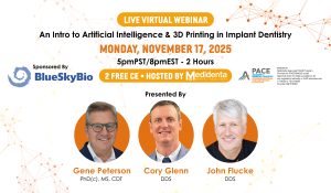 Medidenta - Education - Live Webinar - An Intro to Artificial Intelligence & 3D Printing in Implant Dentistry