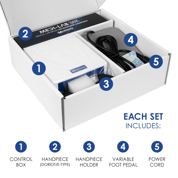 Medidenta - Handpieces - Laboratory - Medi-Lab 38K Dental Lab Brush Micromotor Handpiece Doriot Motor 03