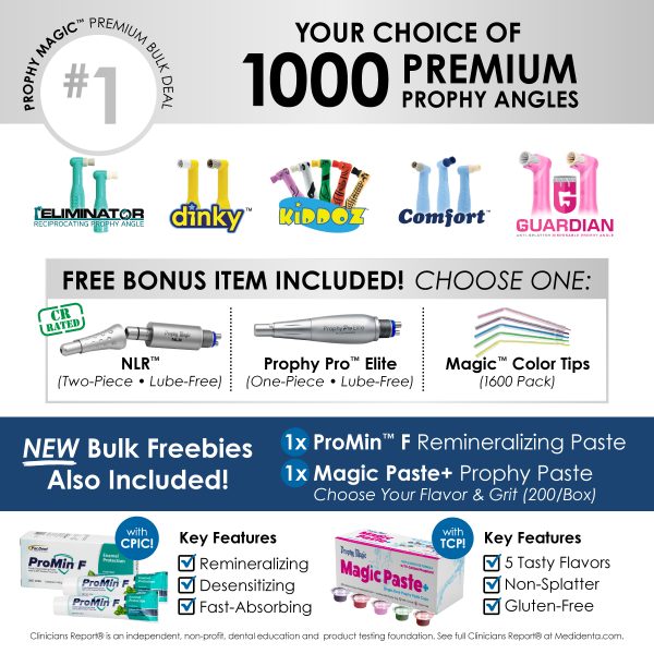 Medidenta - Prophy Magic - Disposable Prophy Angle Bulk Deal #1 - Assorted Angle Upgrade