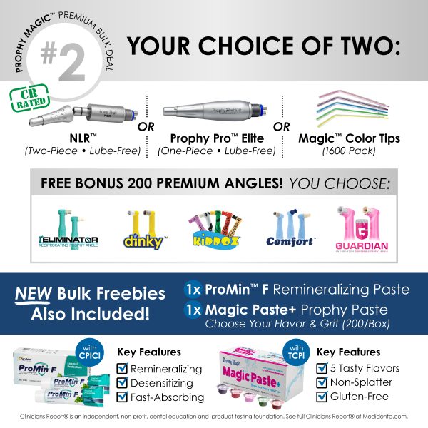 Medidenta - Prophy Magic - Disposable Prophy Angle Bulk Deal #2 - Assorted Angle Upgrade