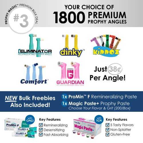 Medidenta - Prophy Magic - Disposable Prophy Angle Bulk Deal #3 - Assorted Angle Upgrade