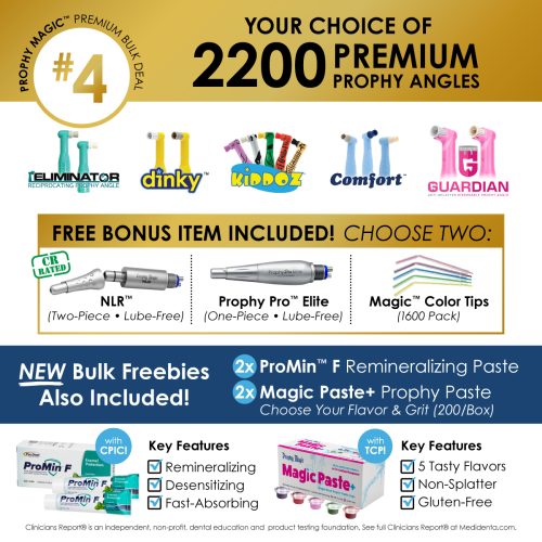 Medidenta - Prophy Magic - Disposable Prophy Angle Bulk Deal #4 - Assorted Angle Upgrade