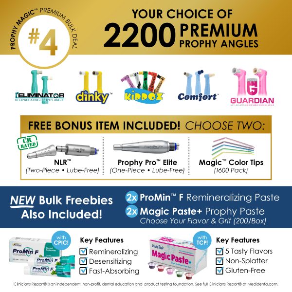 Medidenta - Prophy Magic - Disposable Prophy Angle Bulk Deal #4 - Assorted Angle Upgrade