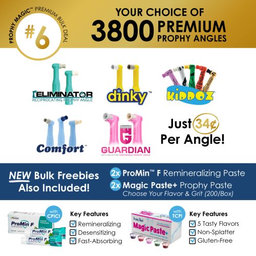 Medidenta - Prophy Magic - Disposable Prophy Angle Bulk Deal #6 - Assorted Angle Upgrade