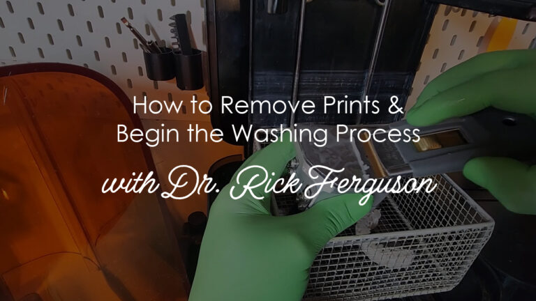 Medidenta - Videos - 3D Printing - How-Tos - Ferguson Accessories - Removing Prints & Beginning the Wash Process 02