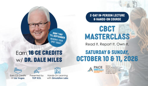 CBCT Masterclass with Dr. Dale Miles (October 10-11, 2026) CE Dental Coourses | Medidenta
