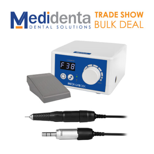 Medidenta - Trade Show Deal - Handpieces - Laboratory - Medi-Lab 38K Kit With Dental Lab Brush Micromotor Handpiece 01