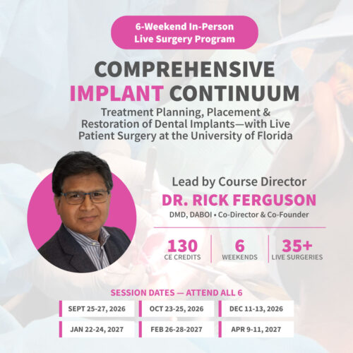 Medidenta - Products - Event Tickets - Comprehensive Interdisciplinary Implant Continuum (September 2026 – April 2027)