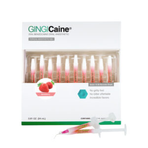 Gingi-Pak - Hygiene - GINGICaine - 20% Benzocaine Oral Anesthetic - Syringe - Strawberry - 01