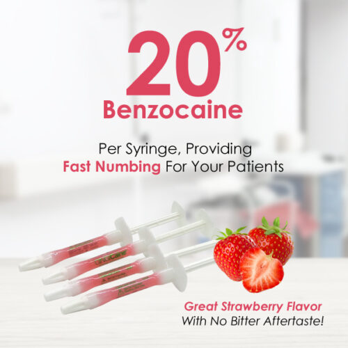 Gingi-Pak - Hygiene - GINGICaine - 20% Benzocaine Oral Anesthetic - Syringe - Strawberry - 06