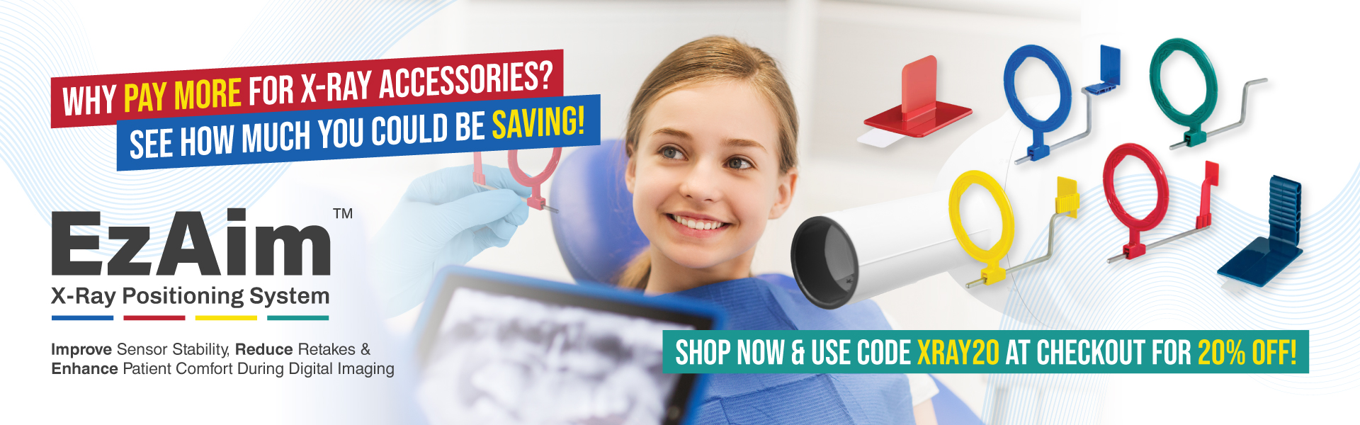 Medidenta - Pac-Dent - EzAim - X-Ray Positioning System - XRAY20 - Home Page Banner - Desktop - 01