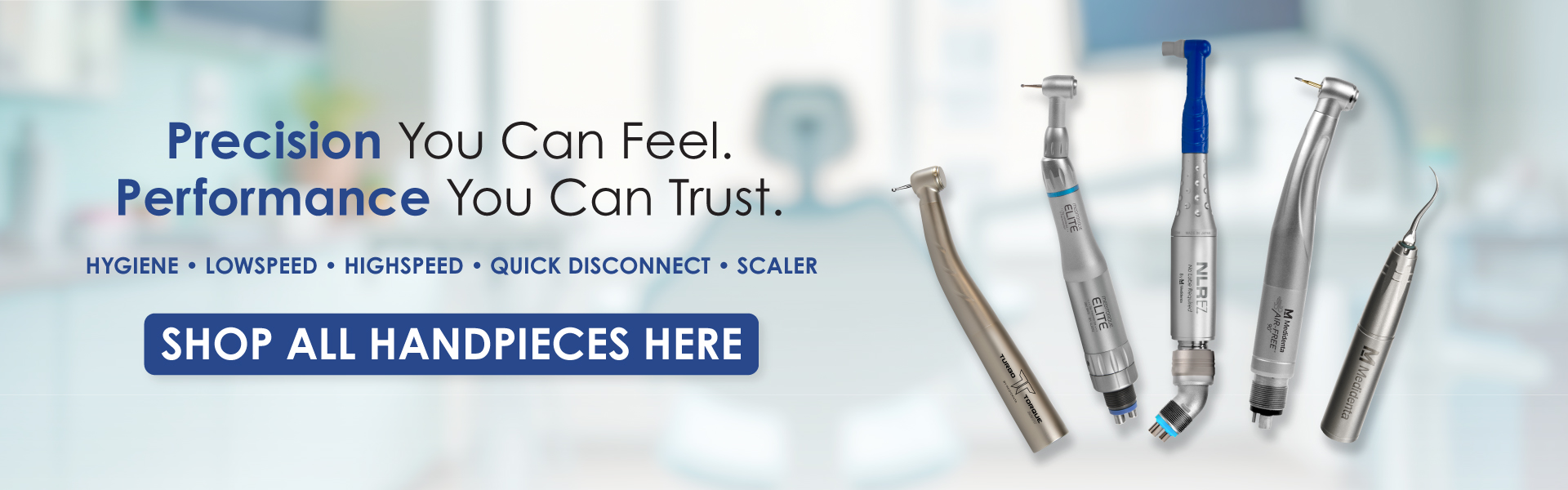 Medidenta - Handpieces Banner - Hygiene - Lowspeed - Highspeed - Quick Disconnect - Scaler - Desktop - 02