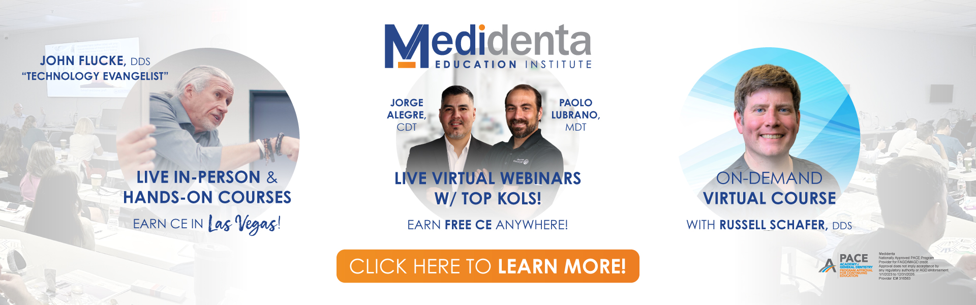 Medidenta - Education - Live In-Person Courses - Live Virtual Webinars - On-Demand Virtual Course - Desktop - 02